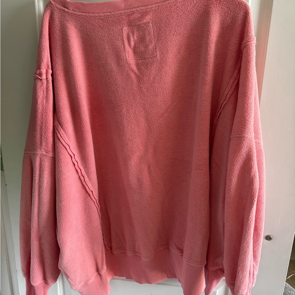 American Eagle Outfitters Pink Crew Neck Big Hug Sweatshirt - Picture 5 of 6